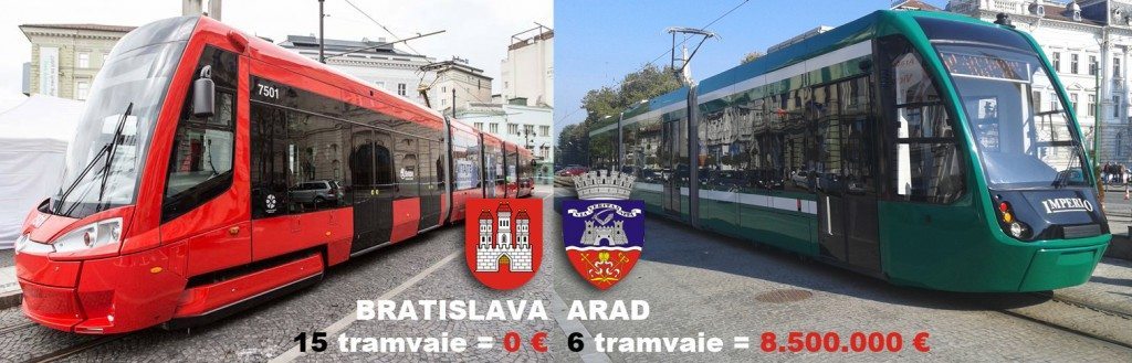 Tramvaie fonduri europene Arad Bratislava